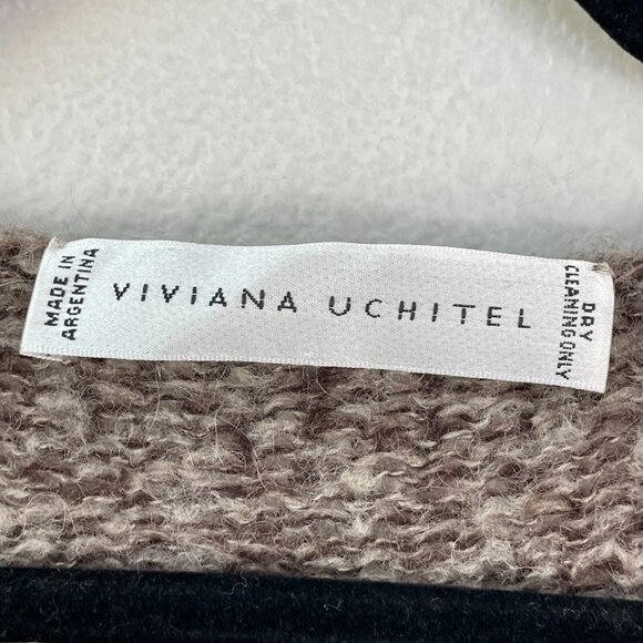 Viviana Uchitel Womens Small 100% Wool Pocket Sweater Long Sleeve Knit Top - Picture 6 of 13